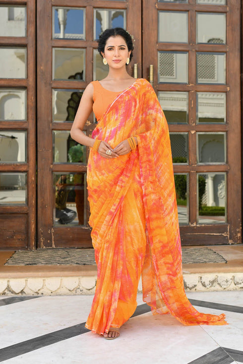 MULMUL BEGONIA CHIFFON SAREE MULMUL BEGONIA CHIFFON SAREE
